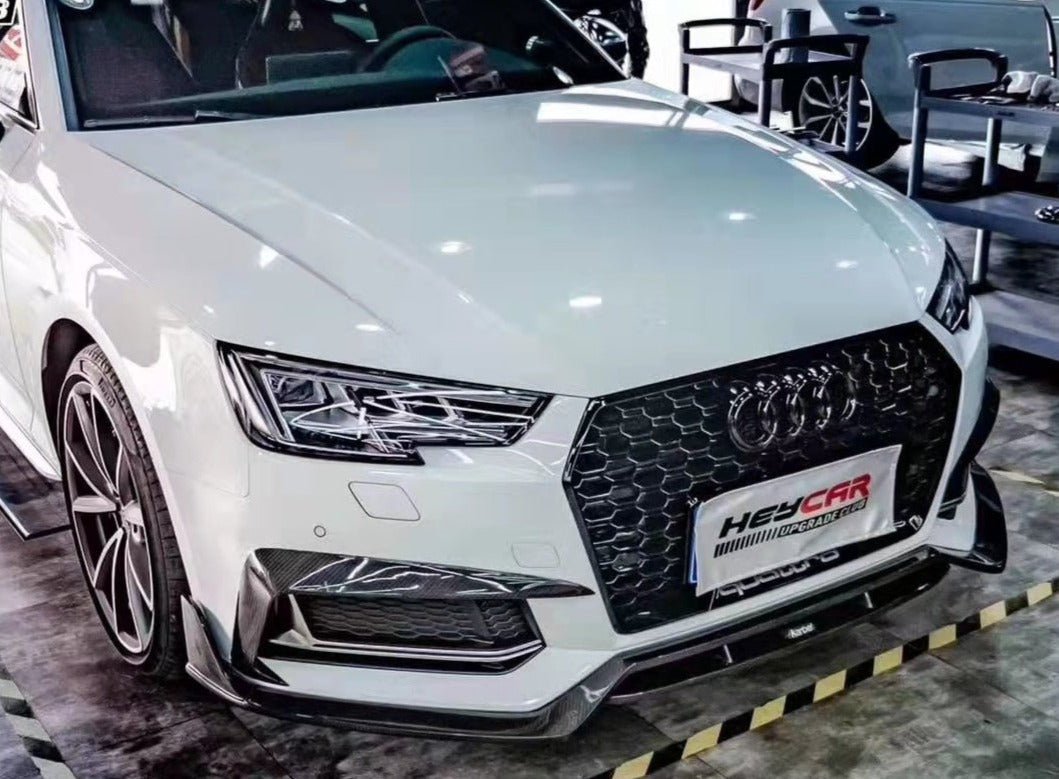 KARBEL - AUDI A4 / S4 B9 CARBON FIBRE FRONT LIP - Aero Carbon UK
