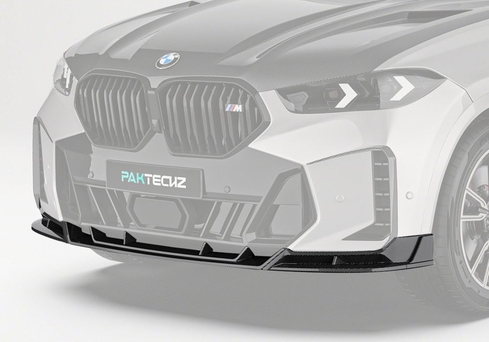 PAKTECHZ BMW X6 G06 dry carbon fibre front lip splitter