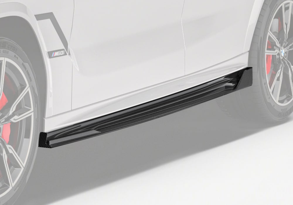 PAKTECHZ BMW X6 G06 dry carbon fibre side skirts
