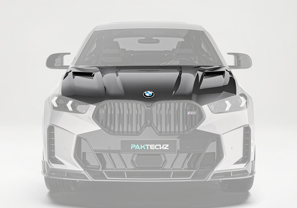 BMW X6 G06 carbon fibre bonnet detail