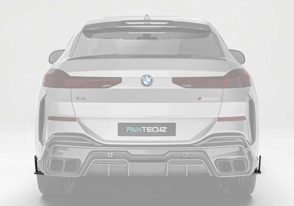 BMW X6 G06 carbon fibre rear side splitters detail
