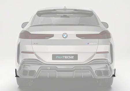 BMW X6 G06 carbon fibre rear side splitters detail