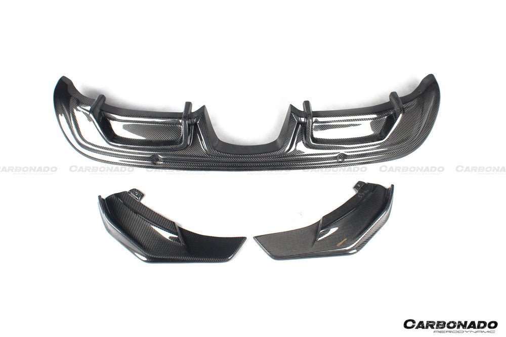 2017-2023 Porsche 718 Cayman & Boxster AM Style Carbon Fiber Rear Lip with Caps - Aero Carbon UK