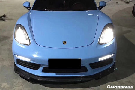 2017-2023 Porsche 718 Cayman/Boxster AM Style Carbon Fiber Front Lip - Aero Carbon UK