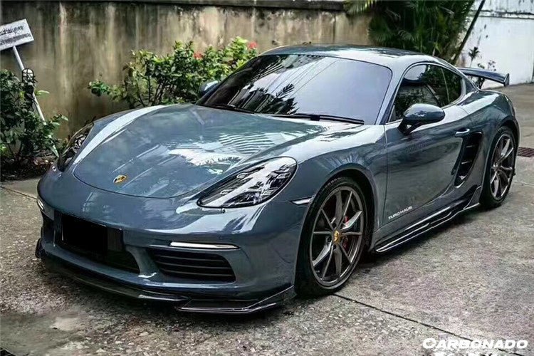 2017-2023 Porsche 718 Cayman/Boxster AM Style Carbon Fiber Front Lip - Aero Carbon UK