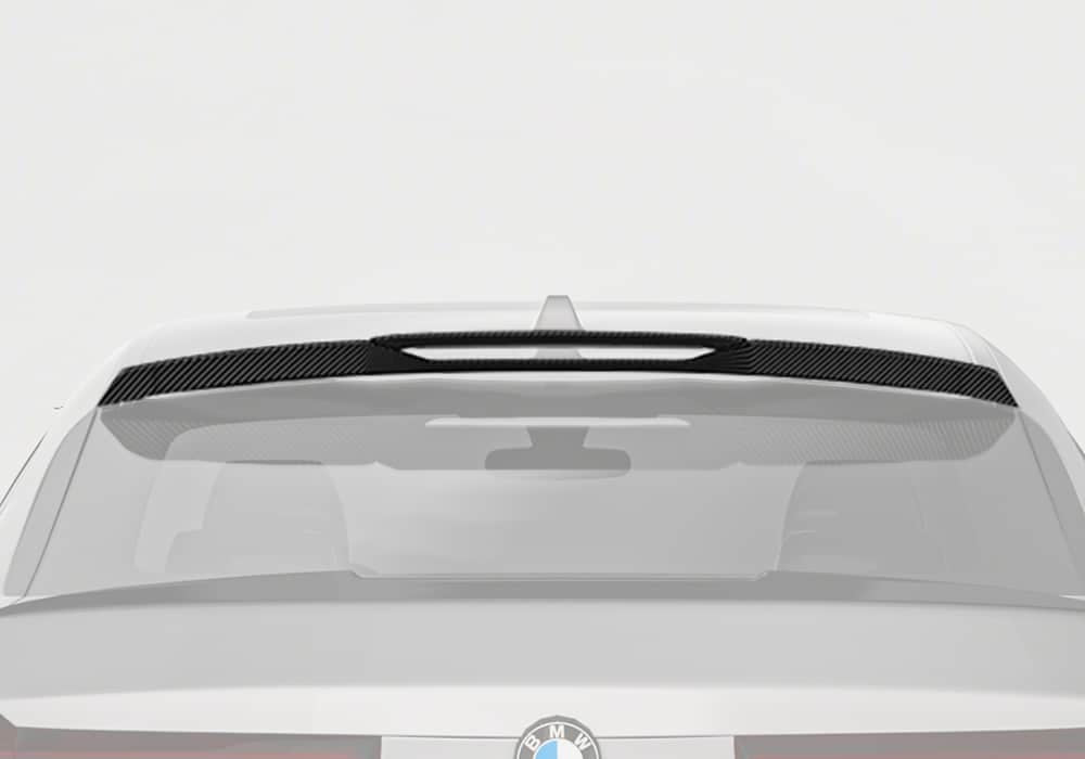 BMW X6 G06 carbon fibre roof spoiler fitted