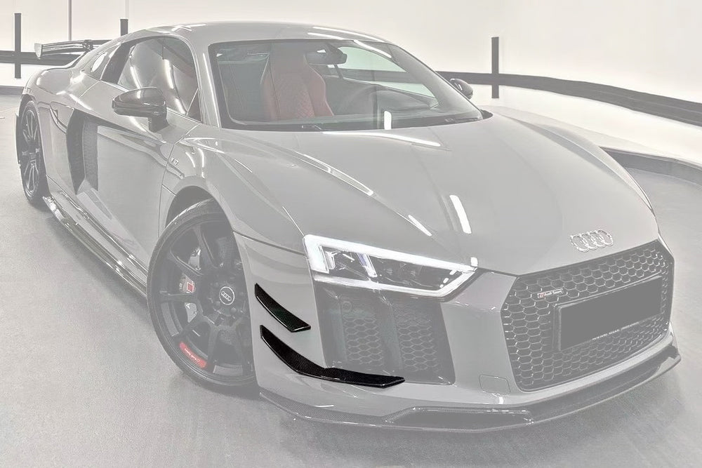 DarwinPro Audi R8 carbon fibre front canards fitted