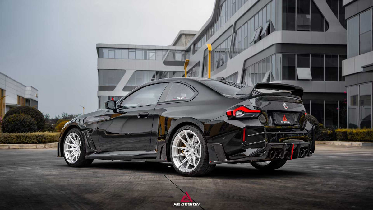 AE Design BMW M2 G87 carbon fibre side fender detail
