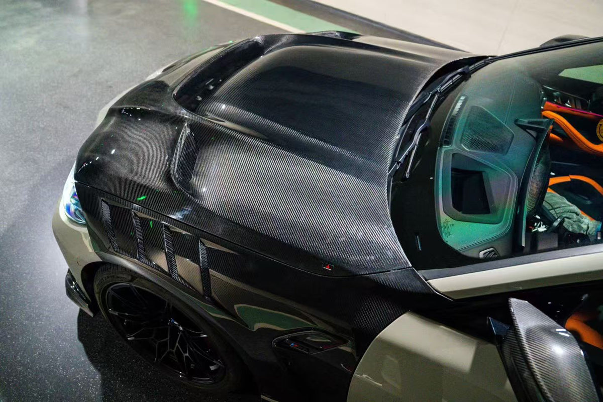 AE DESIGN BMW M3 M4 G8x carbon bonnet vent detail