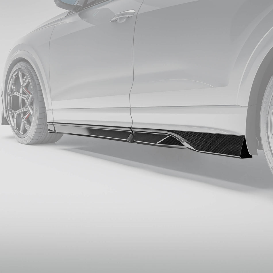 RevoZport Audi RSQ8 Pre-LCI carbon fibre side skirt detail