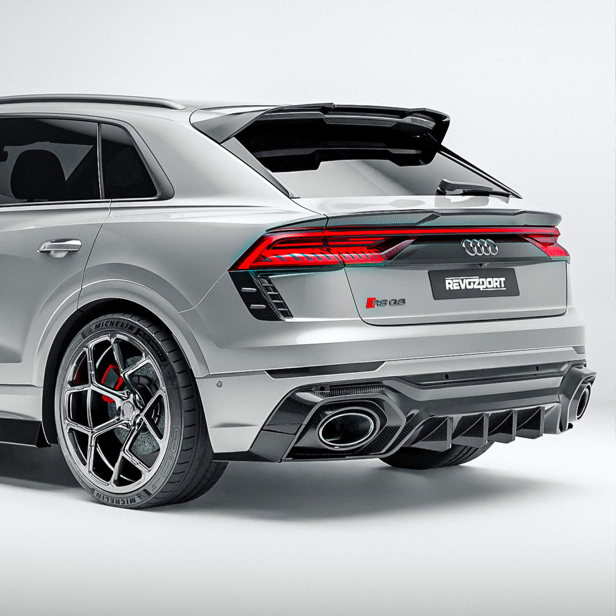RevoZport Audi RSQ8 Pre-LCI carbon fibre rear diffuser