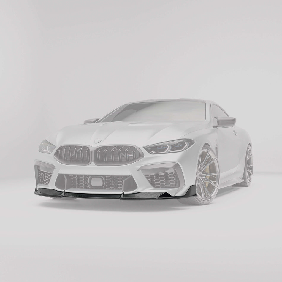 RevozPort BMW M8 F92 coupe carbon fibre front lip fitted