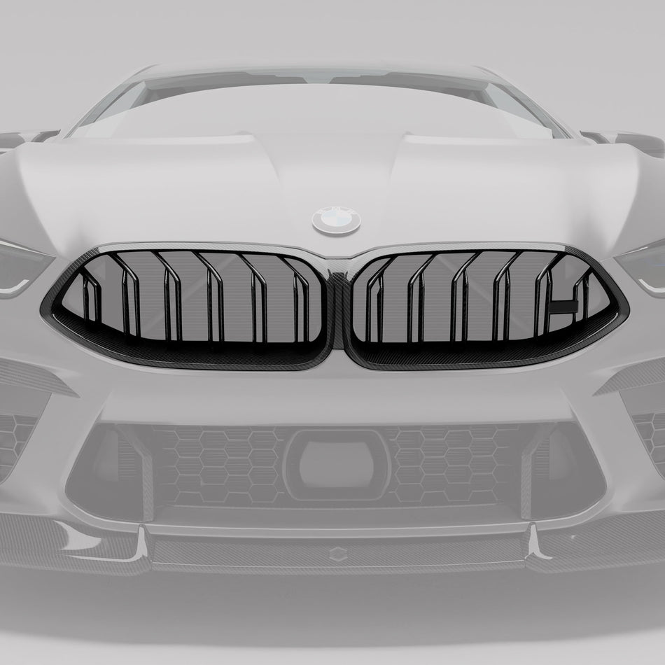 RevozPort BMW M8 F92 carbon fibre grille detail