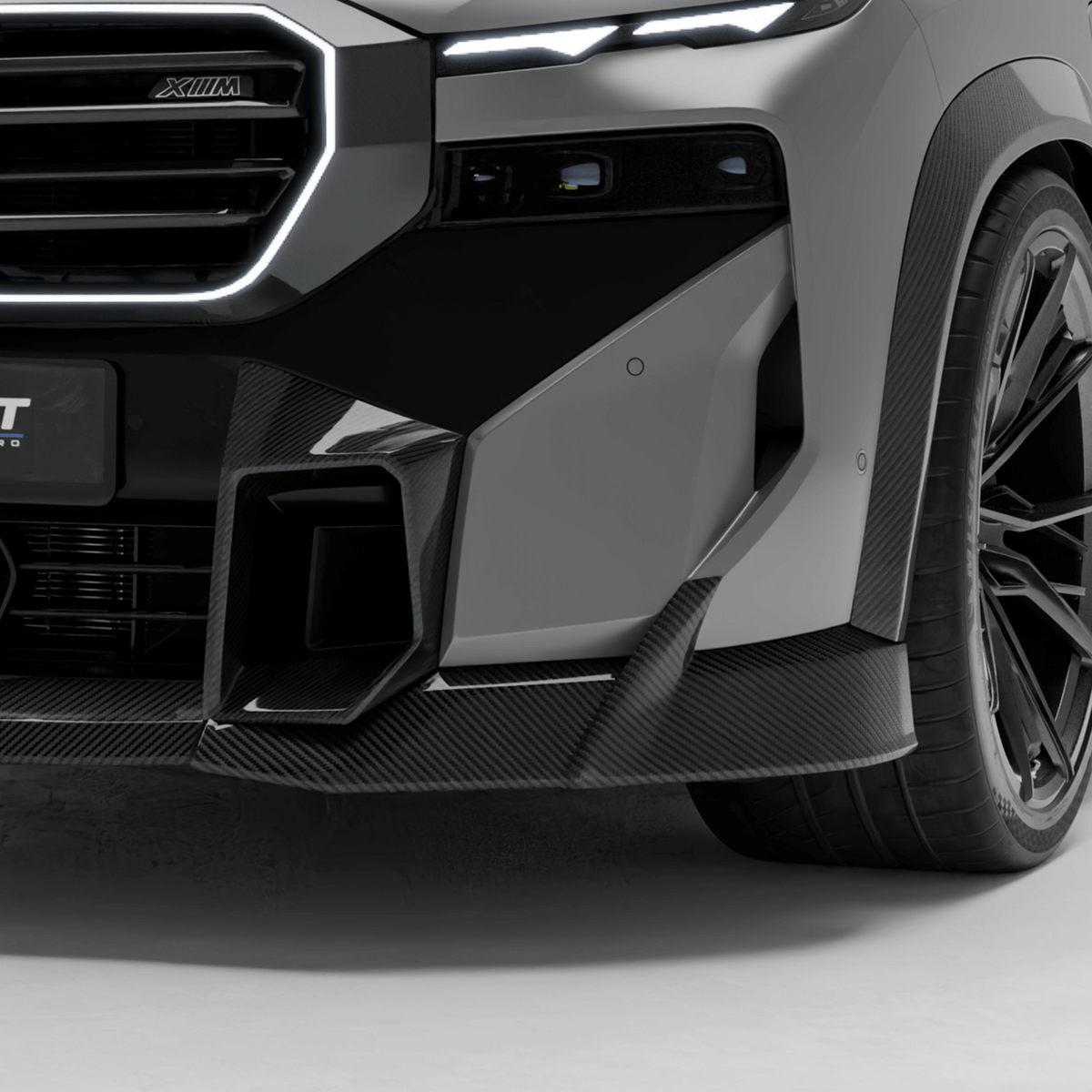 RevozPort BMW XM G09 carbon fibre front bumper vent trims