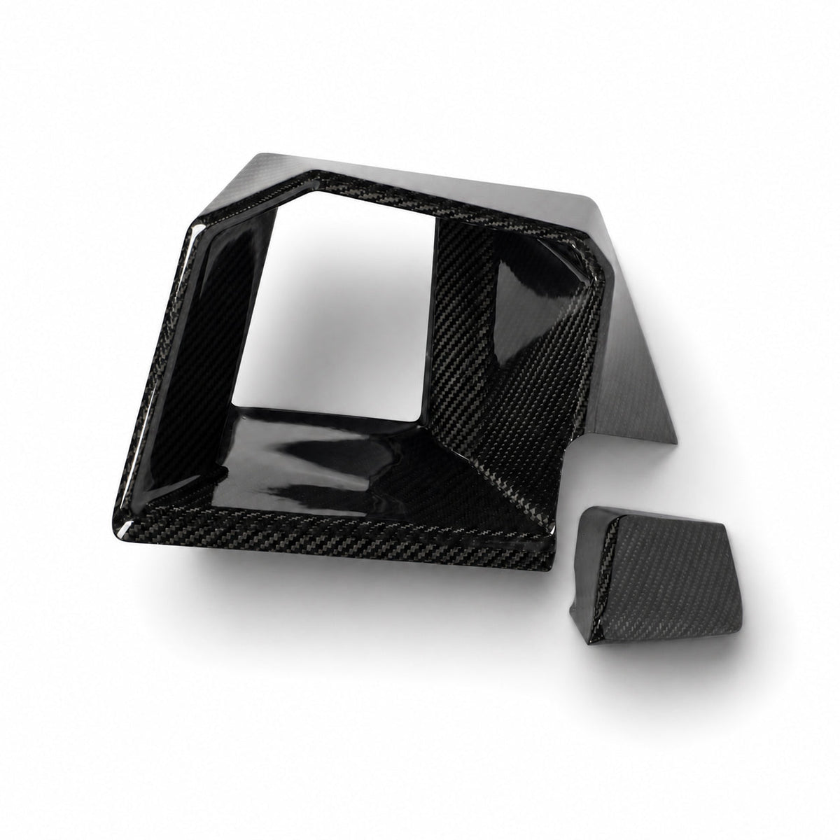 RevozPort BMW XM G09 carbon fibre front bumper vent trims detail