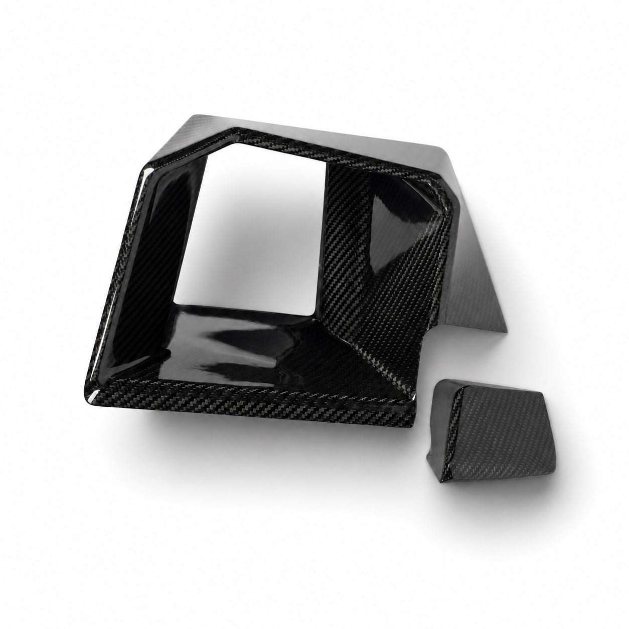 RevozPort BMW XM G09 carbon fibre front bumper vent trims detail