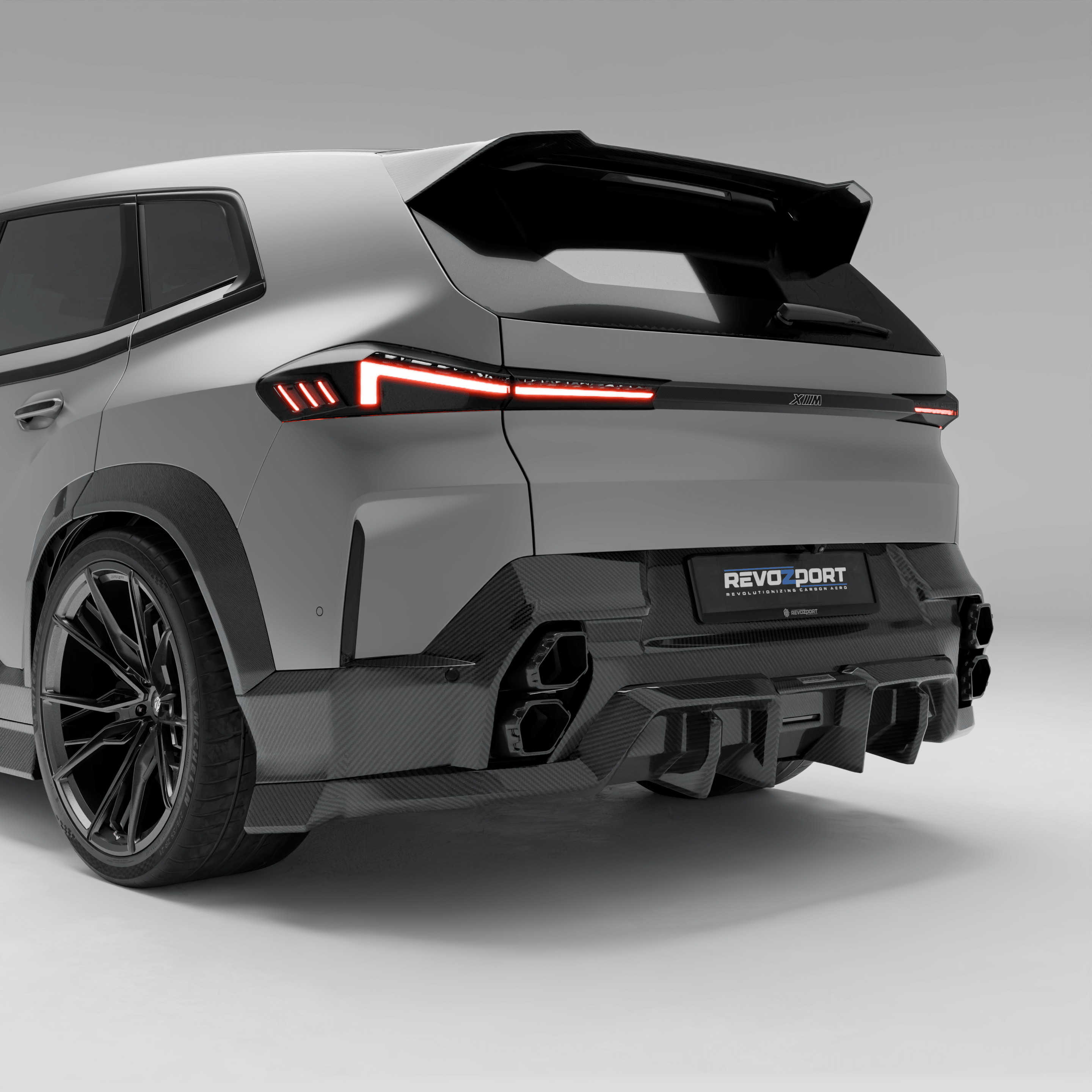 RevozPort BMW XM G09 carbon fibre rear diffuser