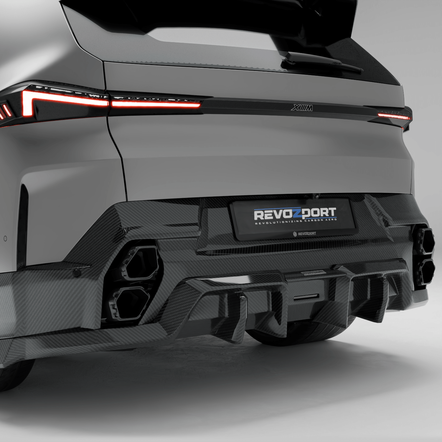 RevozPort BMW XM G09 carbon fibre tailgate trim panel