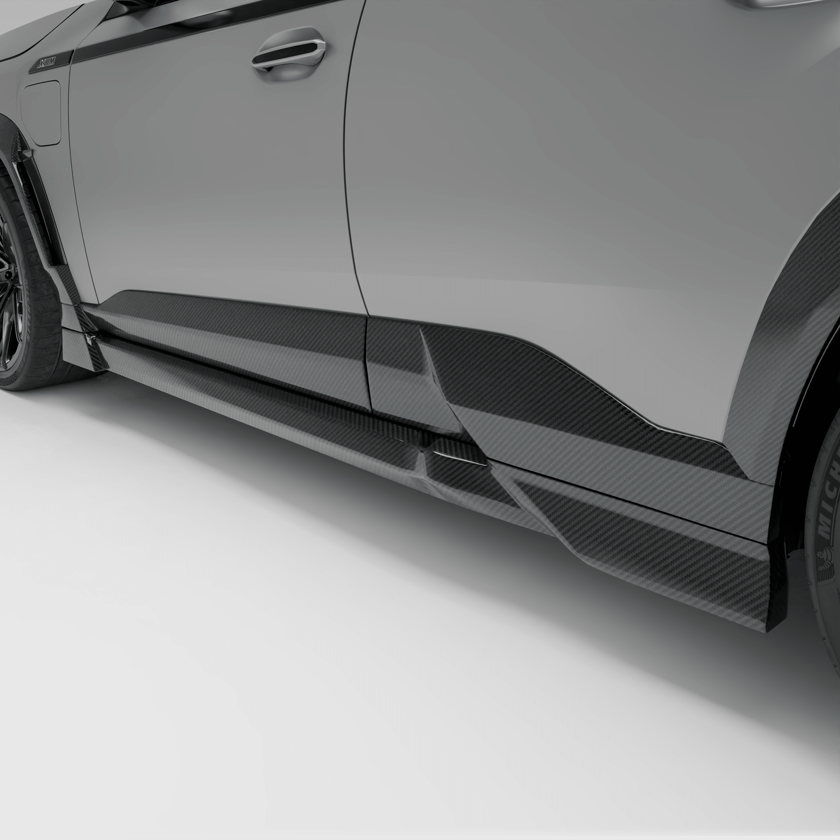 RevozPort BMW XM G09 carbon fibre side skirts