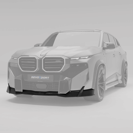 RevozPort BMW XM G09 carbon fibre front lip front angle