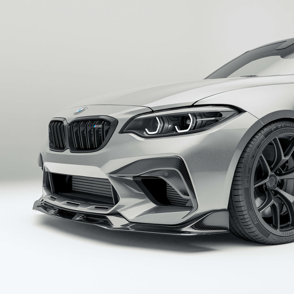 RevoZport BMW M2 Competition F87 carbon fibre bumper inserts