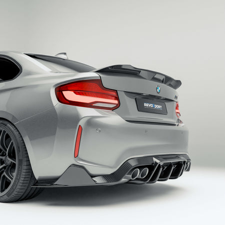 RevoZport BMW M2 Competition F87 one-piece carbon fibre rear diffuser