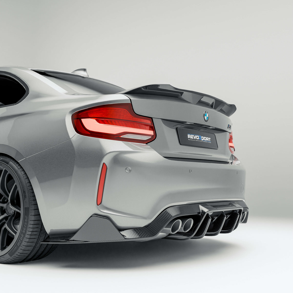 RevoZport BMW M2 Competition F87 one-piece carbon fibre rear diffuser