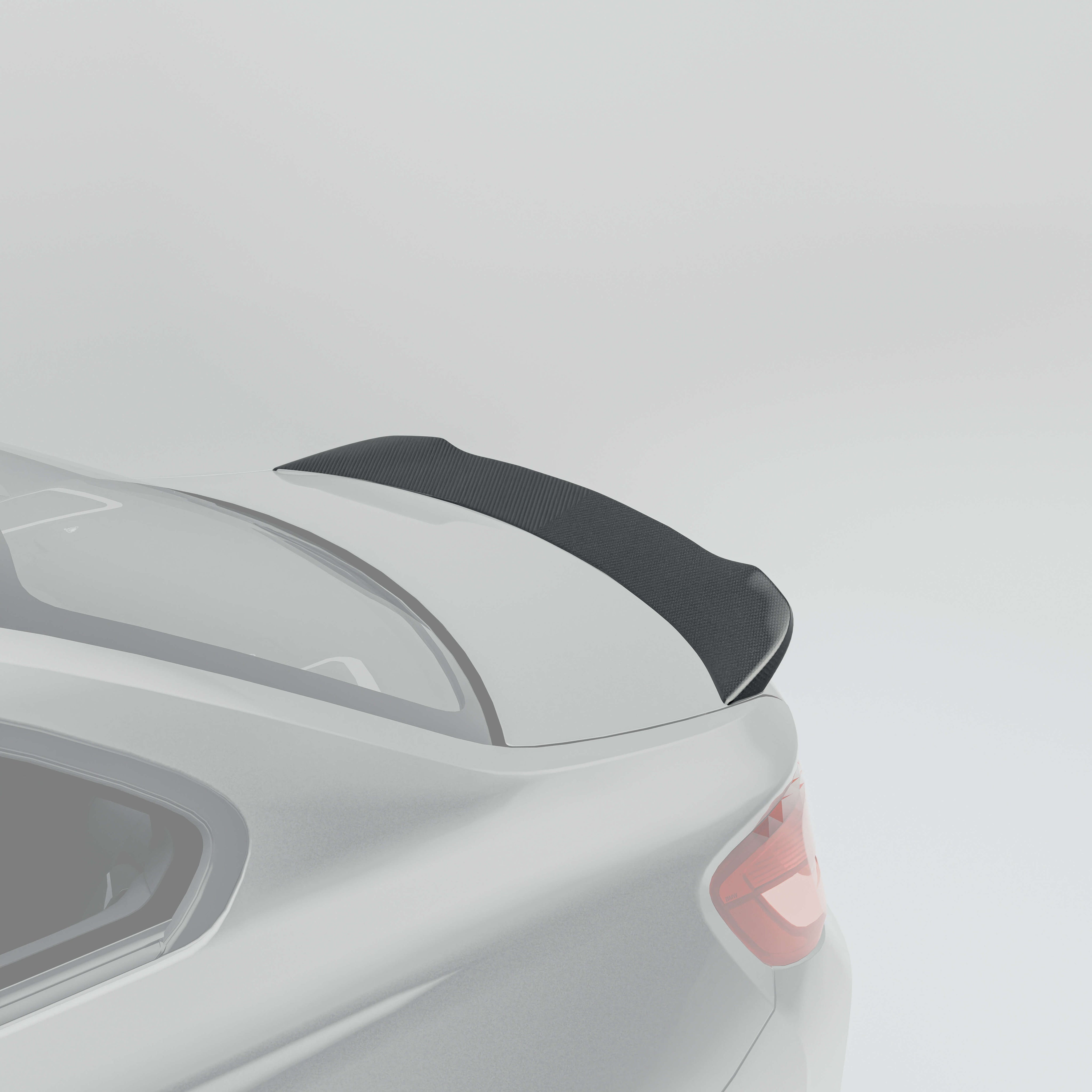 RevoZport BMW M2 Competition F87 carbon fibre trunk spoiler weave detail
