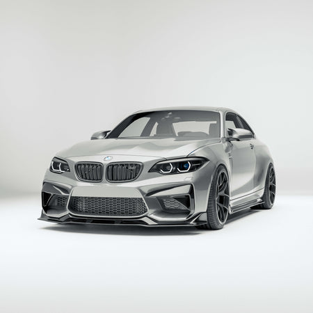 RevoZport BMW M2 F87 N55 carbon fibre front lip fitted