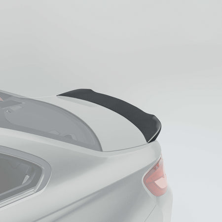 RevoZport BMW M2 F87 N55 carbon fibre trunk spoiler weave detail