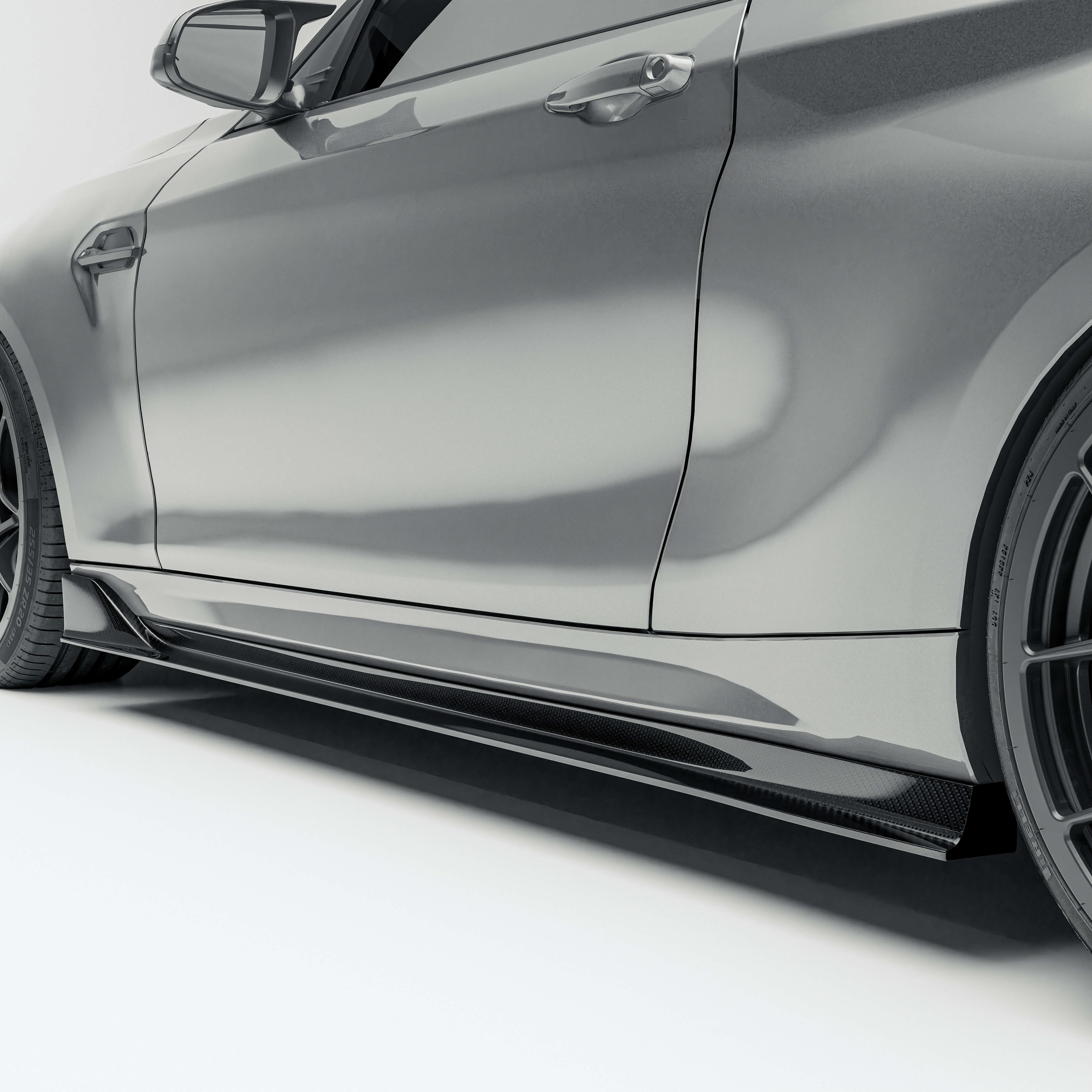 RevoZport BMW M2 F87 N55 carbon fibre side skirts