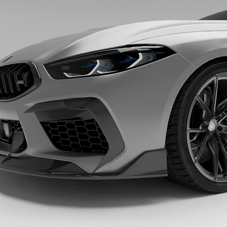 RevozPort BMW M8 carbon fibre front canards