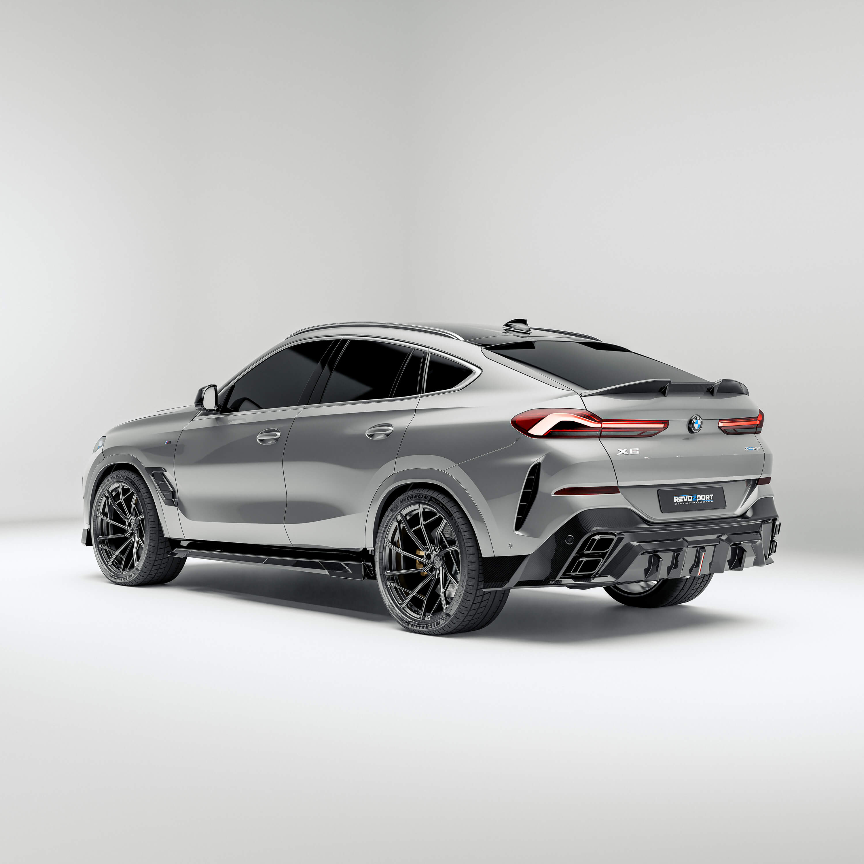 RevozPort BMW X6 G06 Pre-LCI carbon fibre body kit rear view