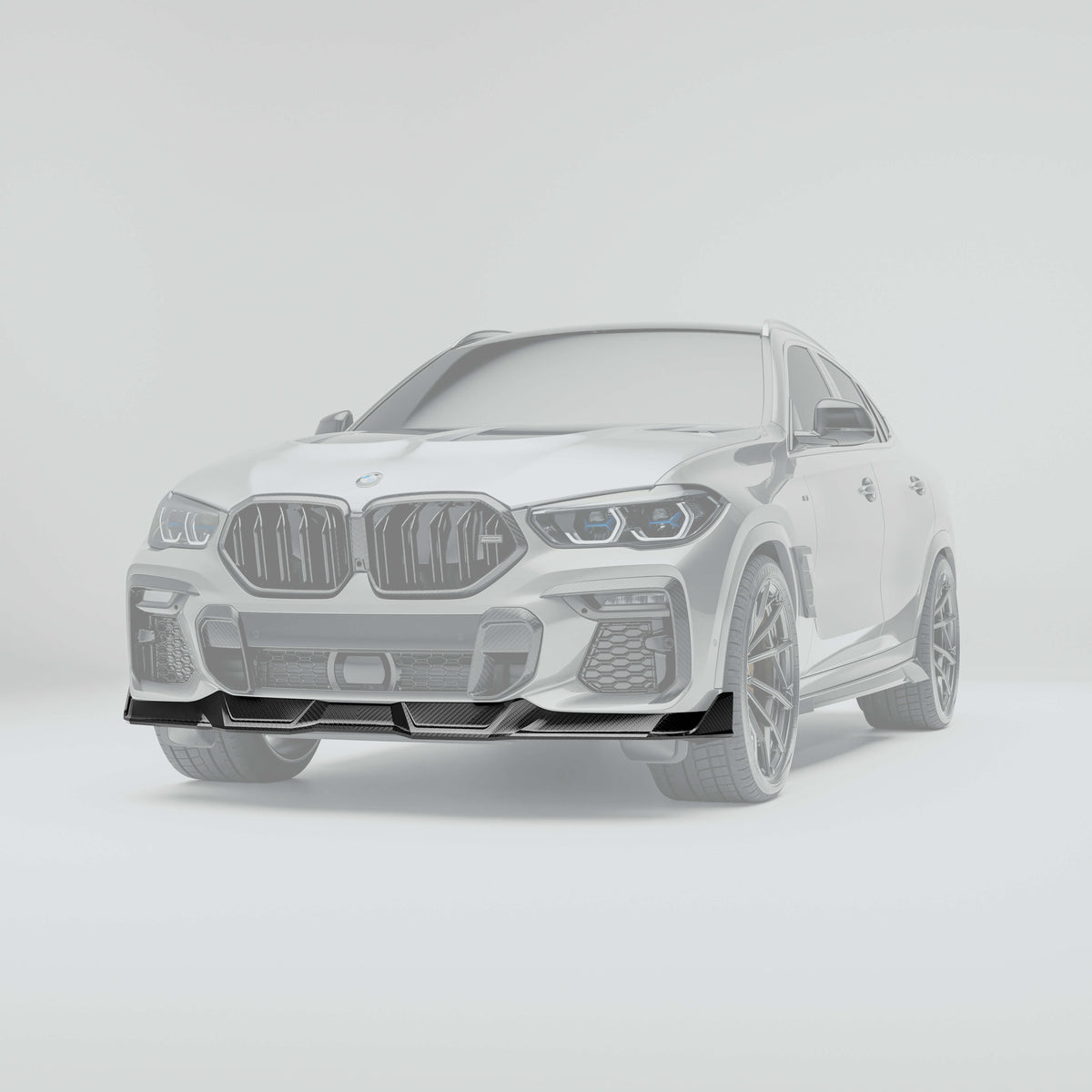 RevozPort BMW X6 G06 carbon fibre front lip side view