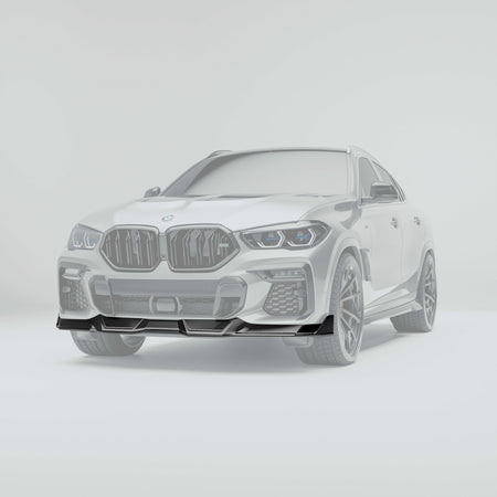 RevozPort BMW X6 G06 carbon fibre front lip side view