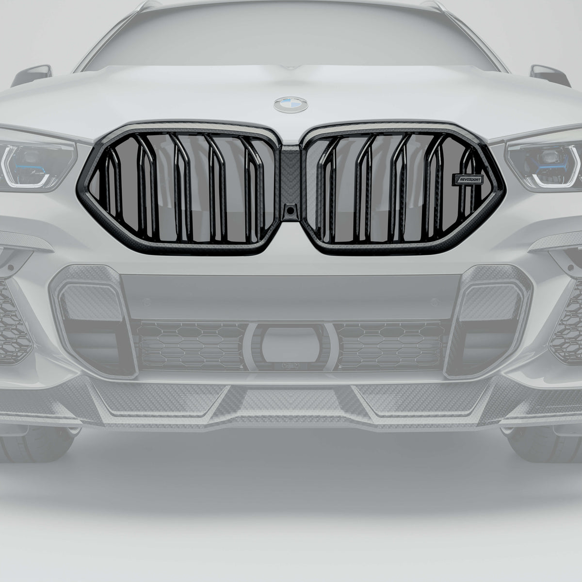 RevozPort BMW X6 G06 carbon fibre front grille detail