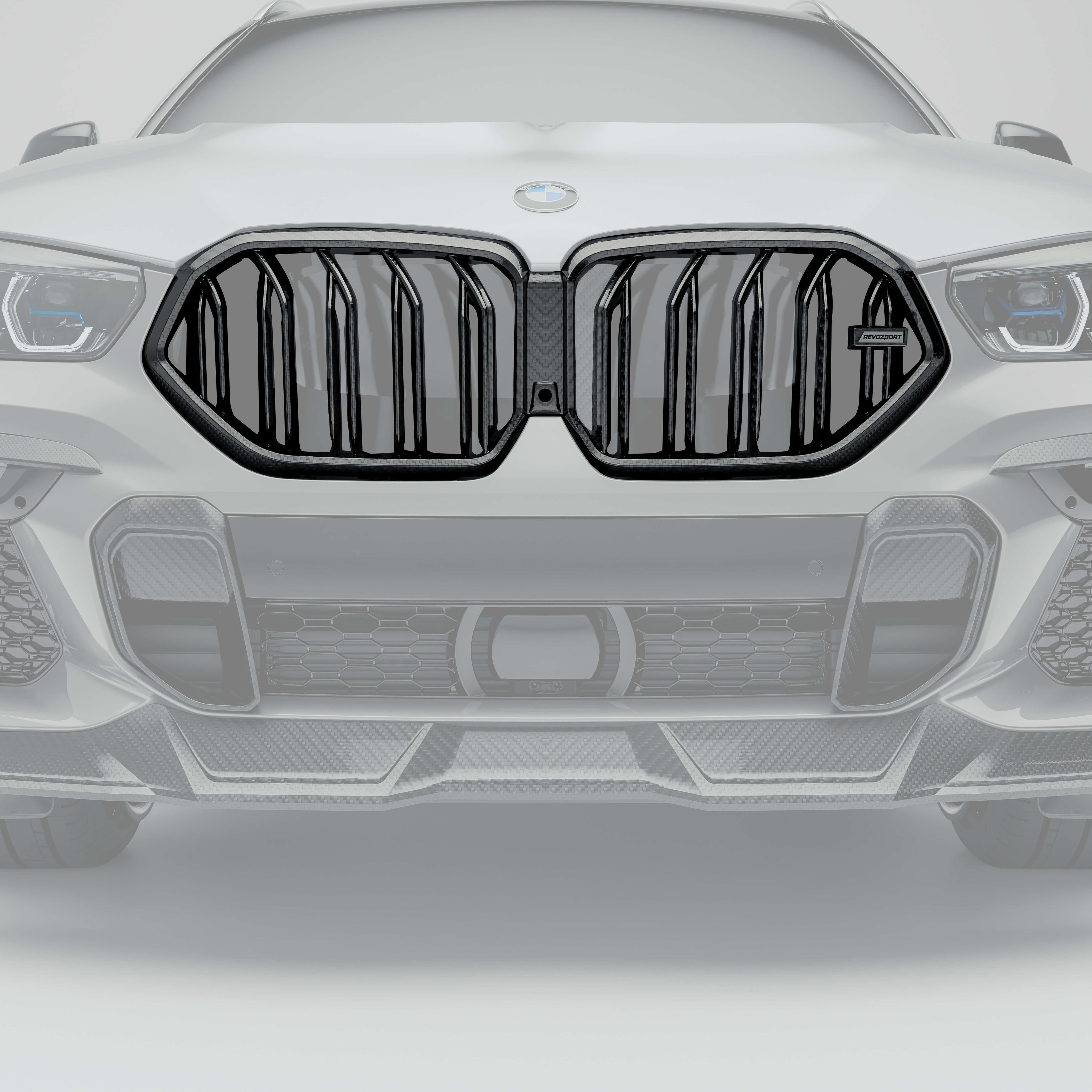 RevozPort BMW X6 G06 carbon fibre front grille detail
