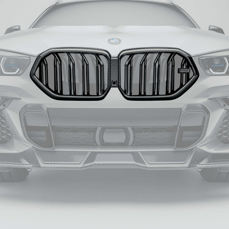RevozPort BMW X6 G06 carbon fibre front grille detail