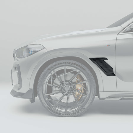 RevozPort BMW X6 G06 carbon fibre side fender vents installed