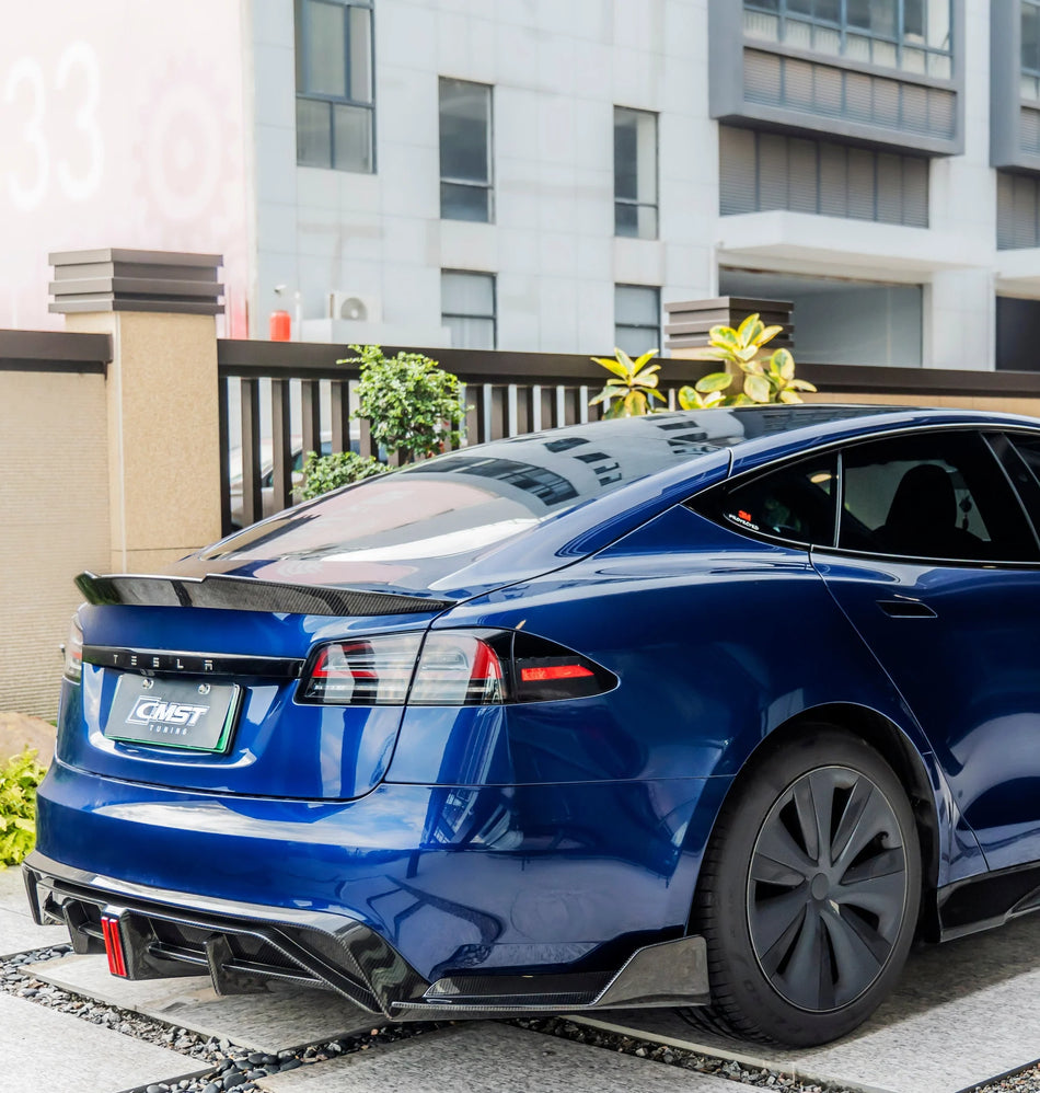 CMST - TESLA MODEL S 3RD GEN CARBON FIBRE REAR DIFFUSER & REAR SIDE WINGLETS