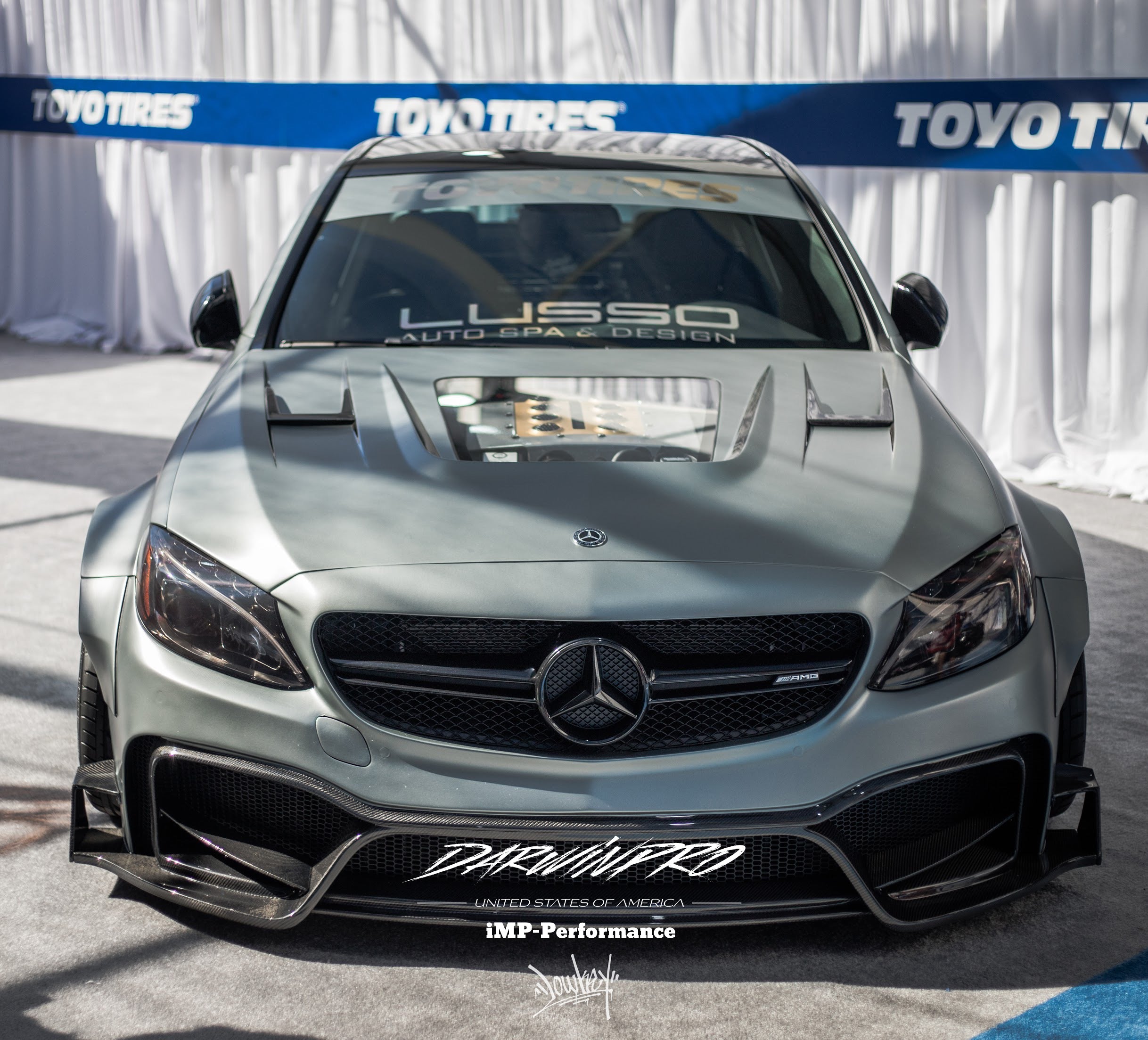 DARWINPRO - MERCEDES BENZ W205 C63 & C6S AMG COUPE 2015 - 2021 PARTIAL CARBON FIBER HOOD BONNET - Aero Carbon UK