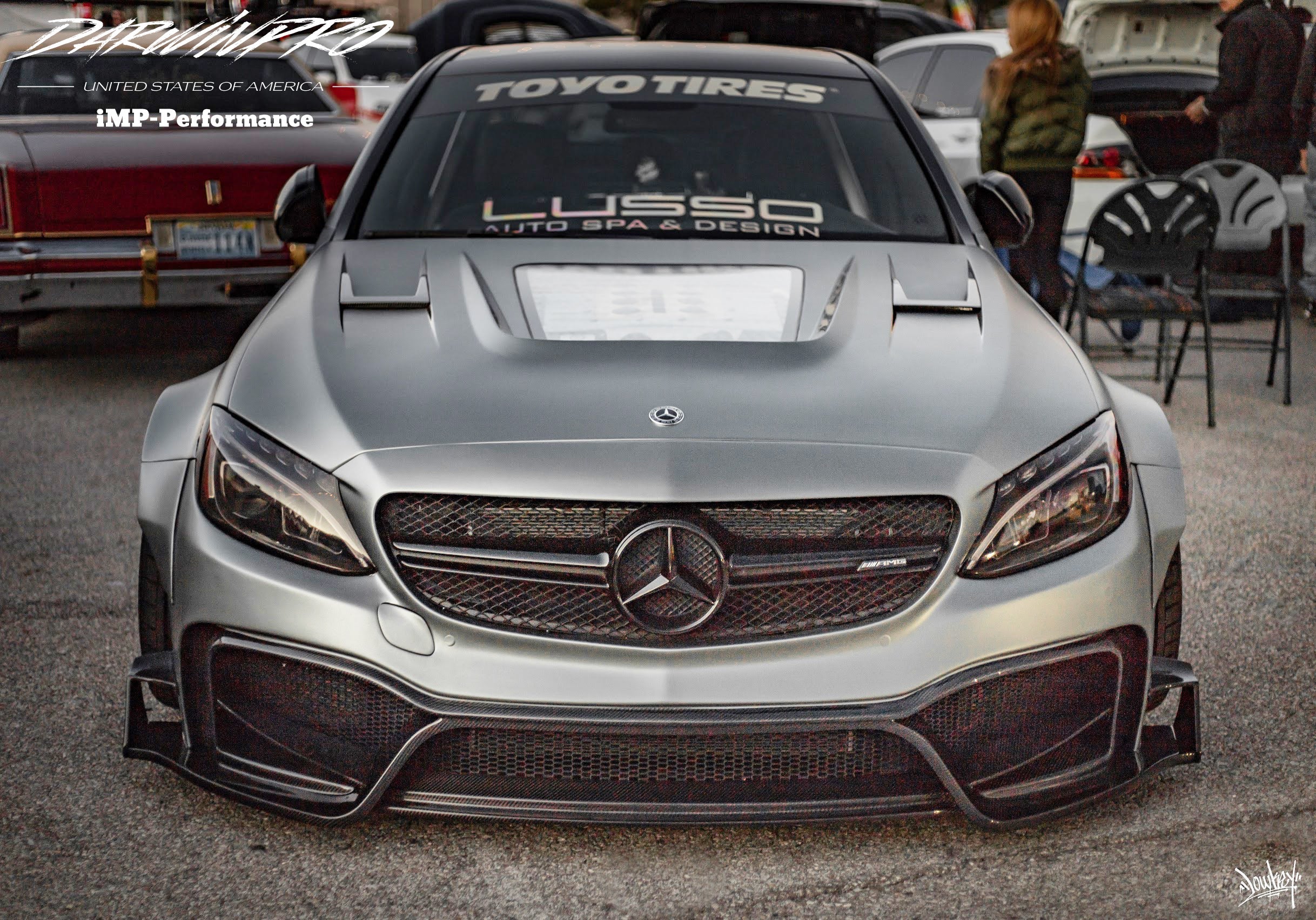 DARWINPRO - MERCEDES BENZ W205 C63 & C6S AMG COUPE 2015 - 2021 PARTIAL CARBON FIBER HOOD BONNET - Aero Carbon UK