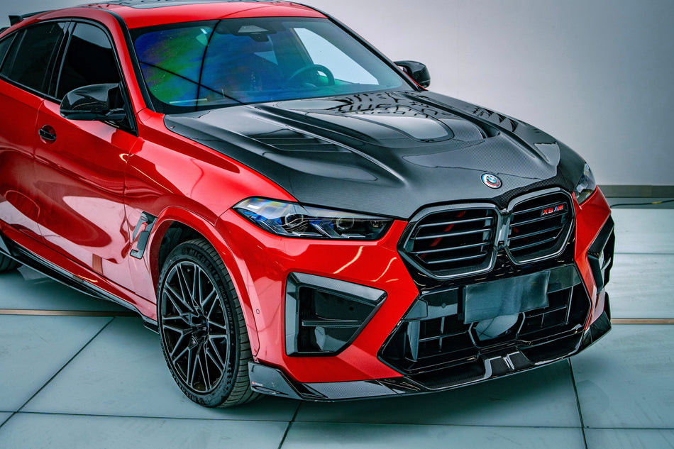 AE DESIGN - BMW X5M F95 / X6M F96 DRY CARBON FIBER HOOD BONNET V2
