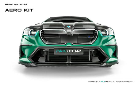 Aerodynamic car kit for BMW M5 2025 by PakTechz on a white background