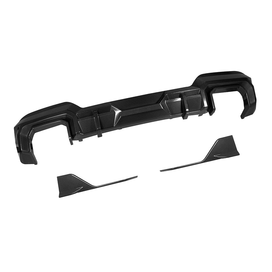 BMW X3 M40i G01 LCI carbon rear diffuser - fitted on vehicle