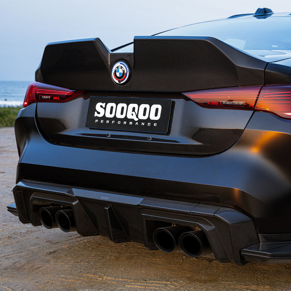 SOOQOO - BMW M4 G82 / 4 SERIES G22 DRY CARBON FIBRE REAR BOOT TRUNK LID