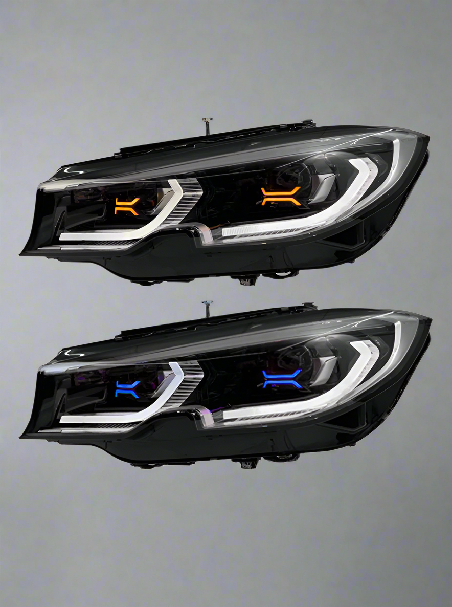 AERO CARBON - BMW 3 SERIES G20 LED FRONT HEADLIGHTS OS STYLE AERO CARBON