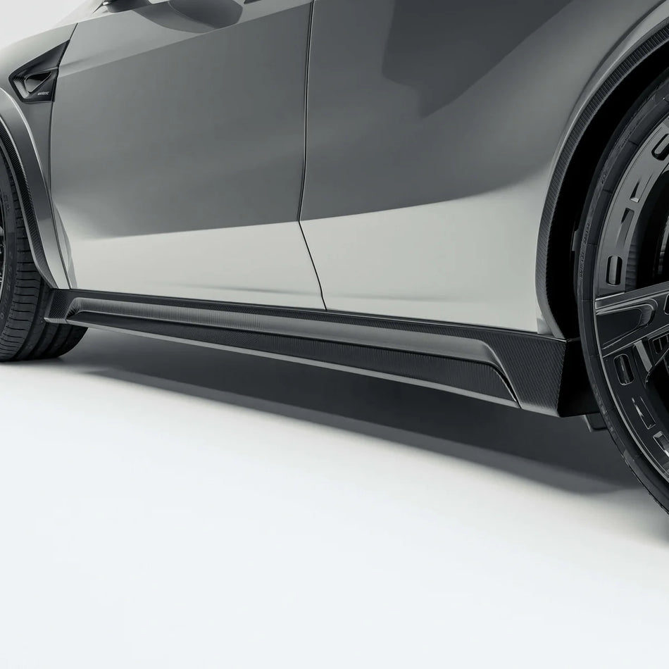REVOZPORT - TESLA MODEL Y JUNIPER 2025+ DRY CARBON FIBER SIDE SKIRTS