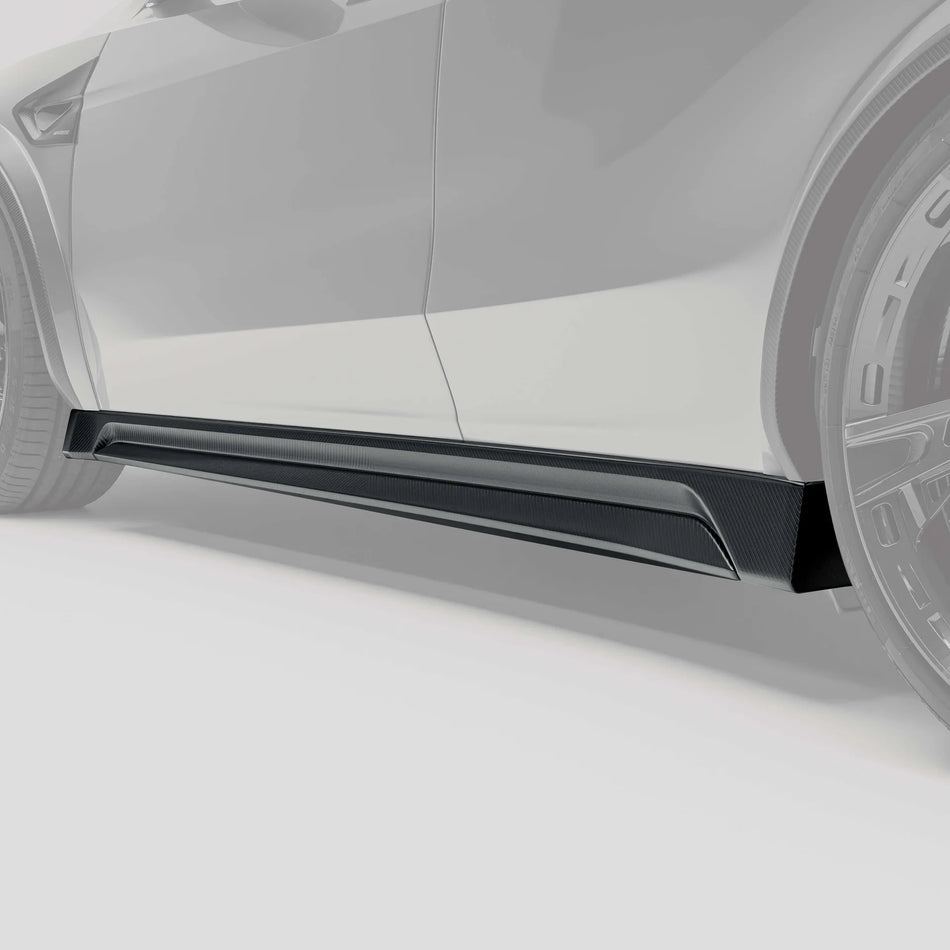REVOZPORT - TESLA MODEL Y JUNIPER 2025+ DRY CARBON FIBER SIDE SKIRTS