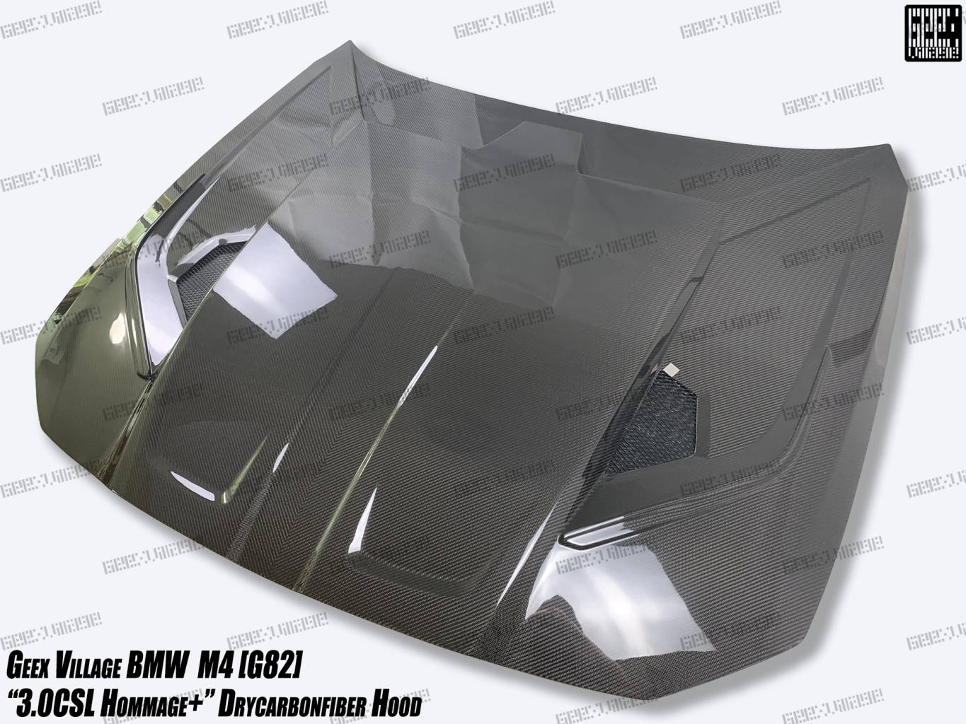 GEEX - BMW M3 G80 G81 / M4 G82 DRY CARBON FIBRE FRONT HOOD BONNET "3.0 CSL"